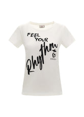 GRAPHIC STRETCH T-SHIRT, WHITE - Tops & T-Shirts | DEHA