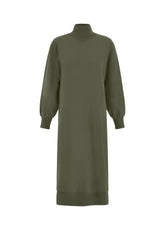 COMFORT HIGH NECK DRESS, GREEN - Dresses, skirts and jumpsuits | DEHA