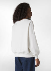 SWEATSHIRT MIT RUNDHALSAUSSCHNITT MIT AUFDRUCK, W - MILK WHITE | DEHA