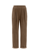 CORDUROY RELAXED PANTS, BROWN - Leisurewear | DEHA