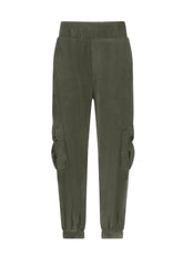 CORDUROY CARGO PANTS, GREEN - Leisurewear | DEHA