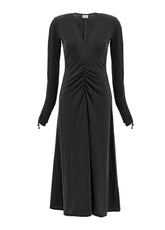 LUREX LONG DRESS, BLACK - Leisurewear | DEHA