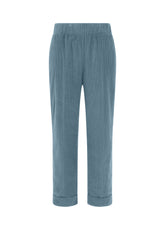CORDUROY STRAIGHT PANTS, BLUE - Leisurewear | DEHA
