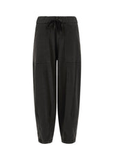 GABARDINE RELAXED PANTS, BLACK - Leisurewear | DEHA