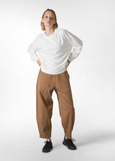 GABARDINE RELAXED PANTS, BROWN - Leisurewear | DEHA