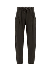 GABARDINE BALLOON PANTS, BLACK - Leisurewear | DEHA