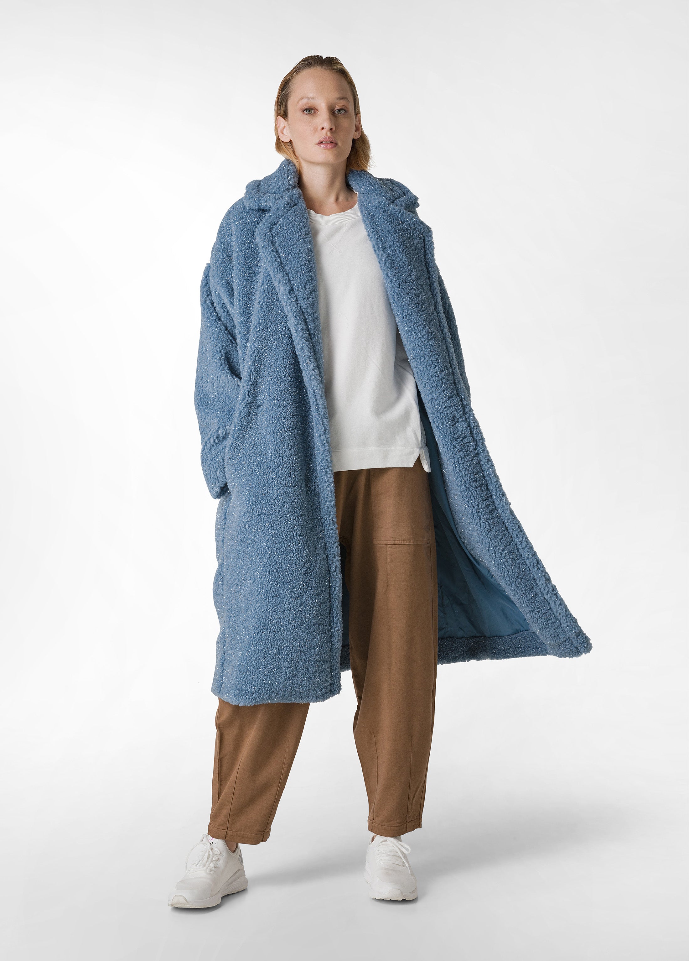 Lurex Teddy Coat Blue DEHA