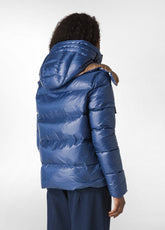 BLUE REAL FEATHER JACKET - CELESTE | DEHA