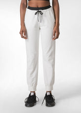 LOGO TAPING JOGGER PANTS, WHITE - MILK WHITE | DEHA