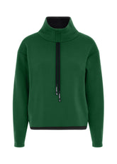 SCUBA HIGH NECK SWEATSHIRT, GREEN - Sweaters | DEHA