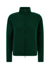 HOUNDSTOOTH JACKET, GREEN - Sweaters | DEHA
