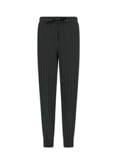PINSTRIPED JOGGER PANTS, BLACK - Glam occasions | DEHA