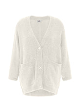 ALPACA CARDIGAN, WHITE - Sweaters | DEHA
