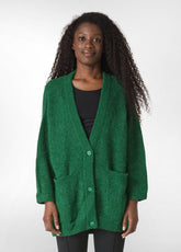 ALPACA CARDIGAN, GREEN - Leisurewear | DEHA
