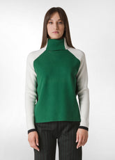 COLOR BLOCK PULLOVER, GREEN - Sweaters | DEHA