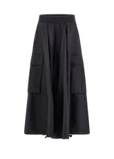 NYLON TECH COULOTTE PANTS, BLACK - Leisurewear | DEHA